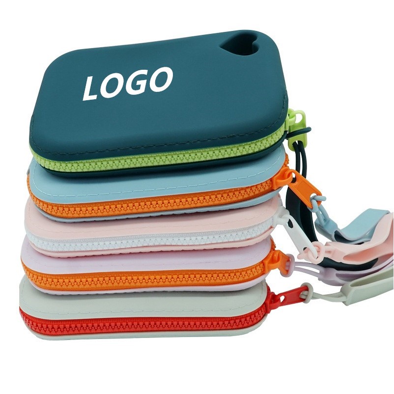 Zippered Mini Silicone Storage Bag w/Handle