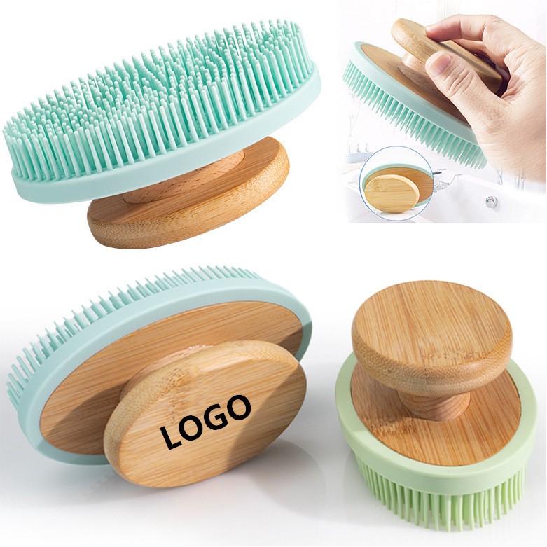 Silicone Body Scrubber with Bamboo Head