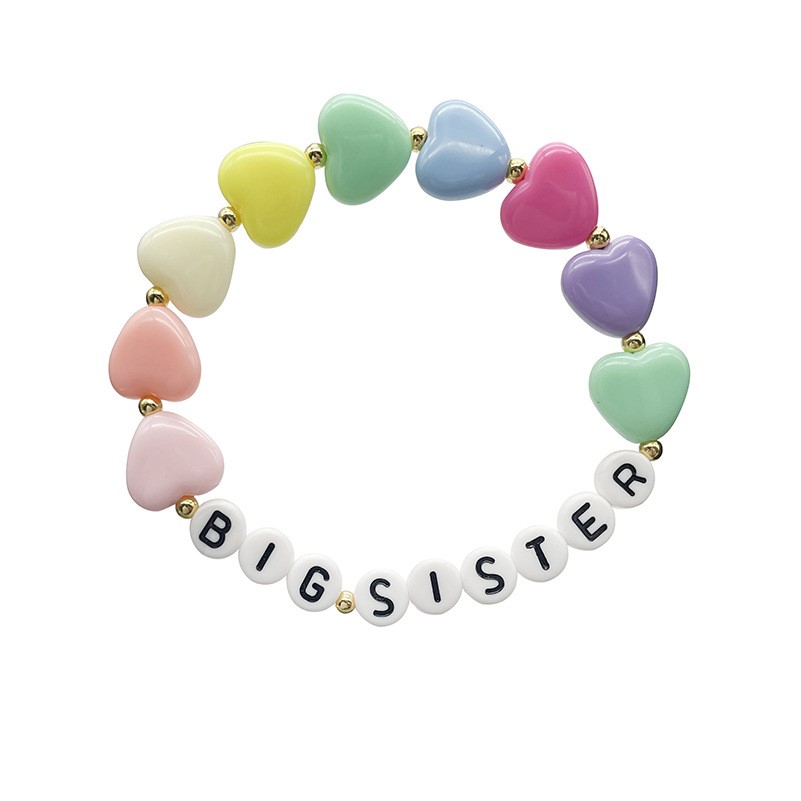 Custom Logo Heart Shaped Beads Bracelet