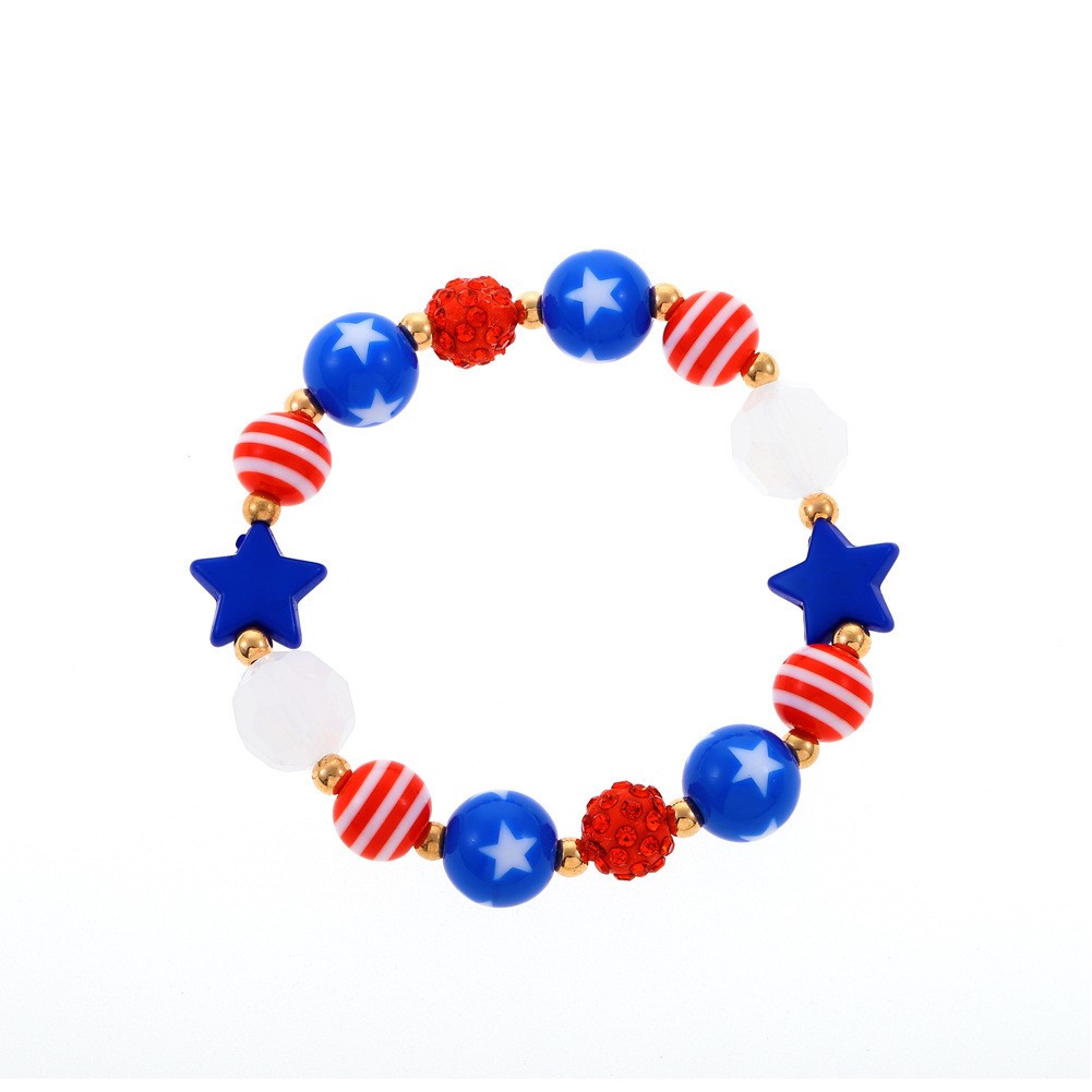 Independence Day Beaded Bracelet