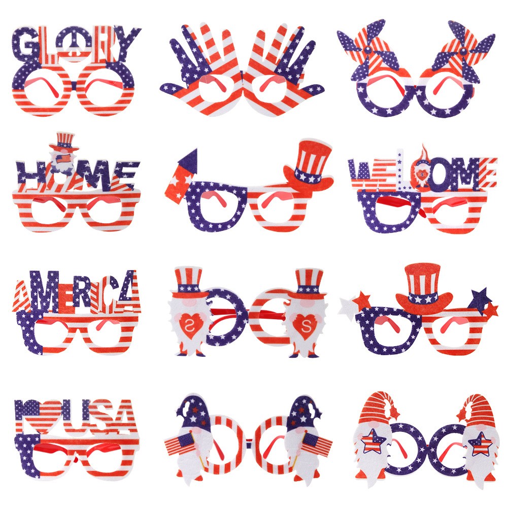 American Flag Decoration Glasses