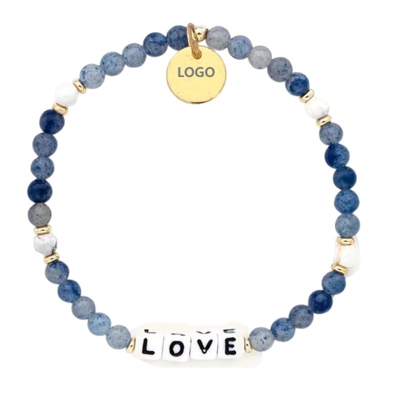 Beads Bracelet w/Charm & Words