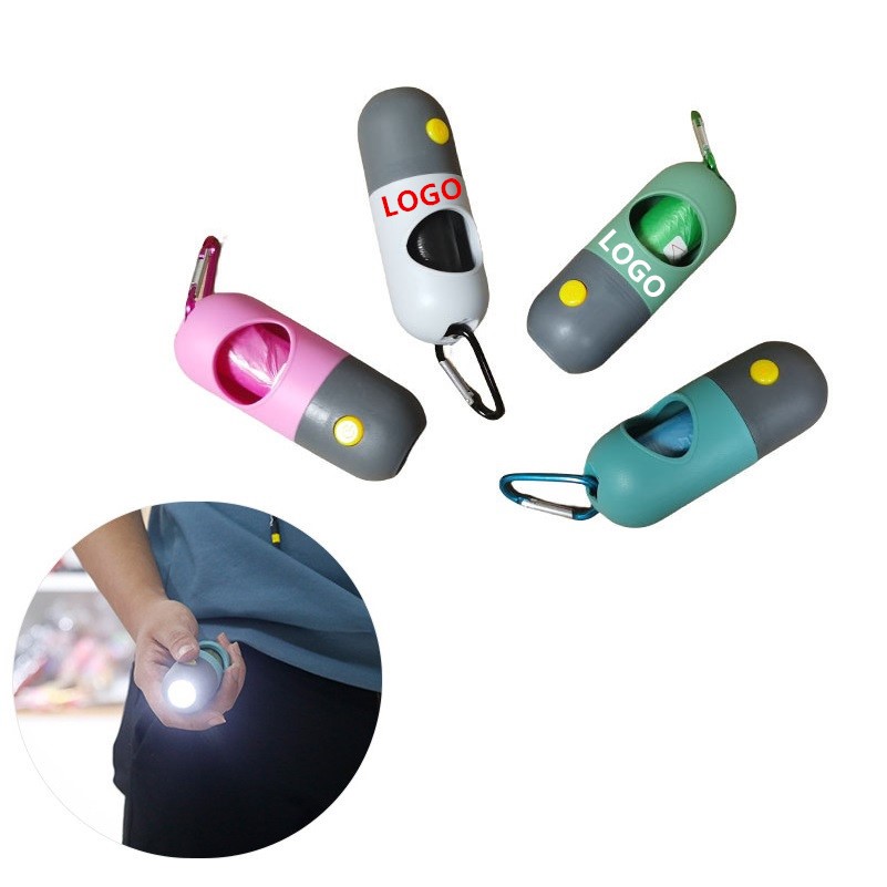 Pet Waste Bag Dispenser w/LED Light