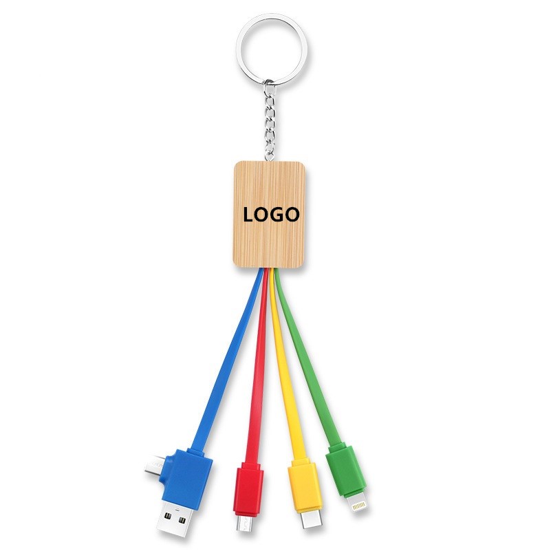 Bamboo 5" 1 Charging Cable W/Key Chain
