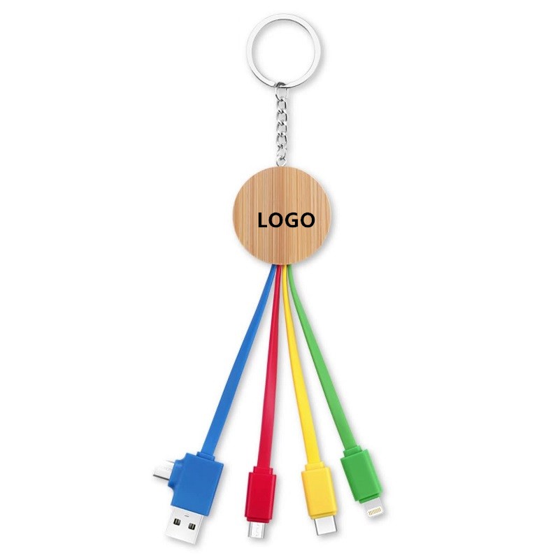 Bamboo 5" 1 Charging Cable W/Key Chain