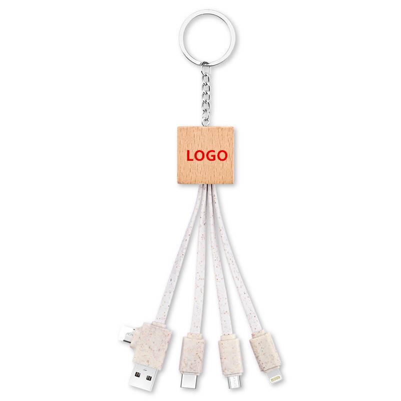 Eco-Friendly 4" 1 Charging Cable with keychain