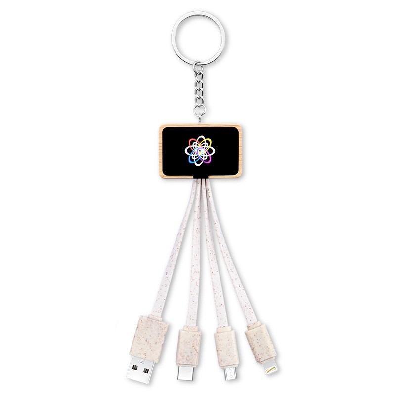 Bamboo 5" 1 Charging Cable w/Lighting LOGO