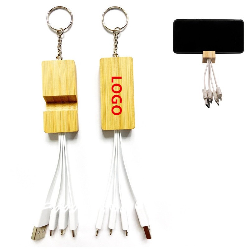 Eco-Friendly 5" 1 Charging Cable w/Stand and Key Ring