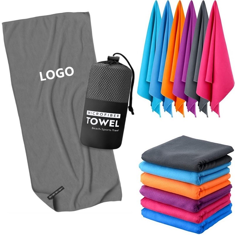 64*32'' Beach Towel w/Mesh Pouch