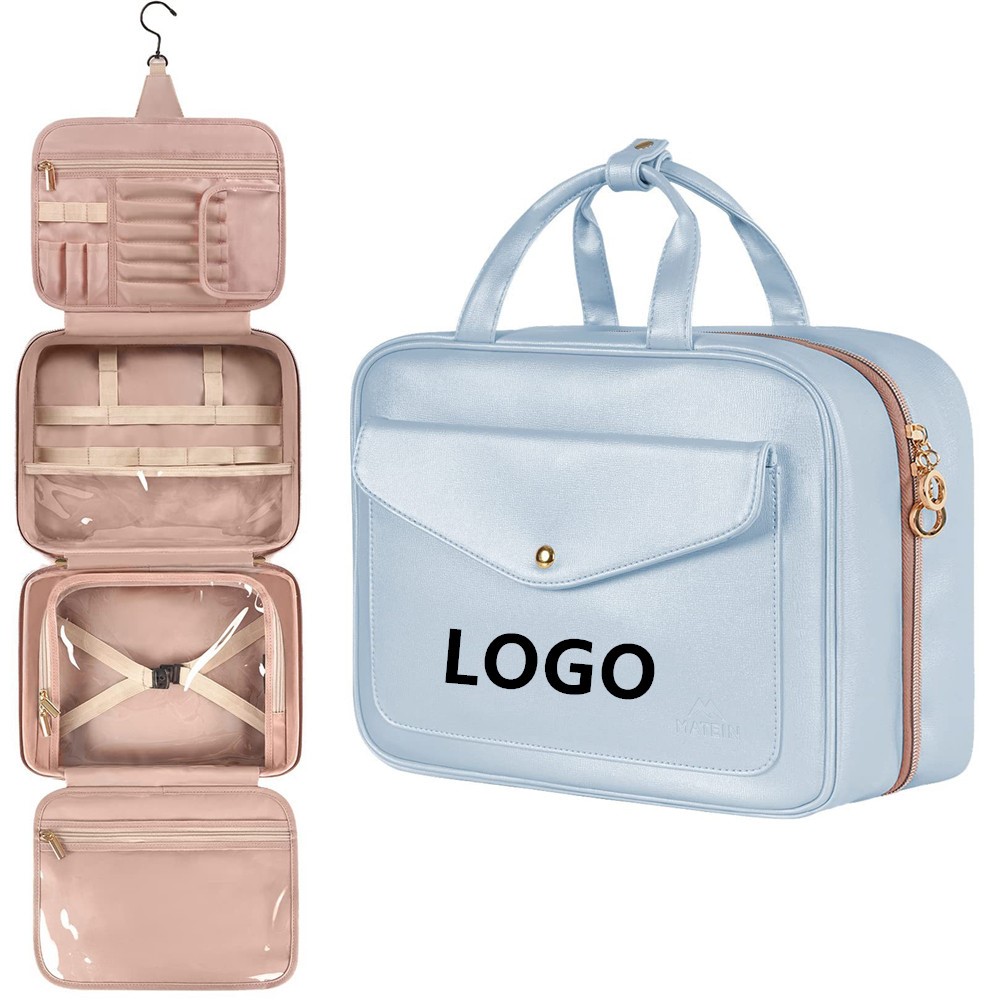 Waterproof Travel Toiletry Bag w/Jewelry Organizer for Women