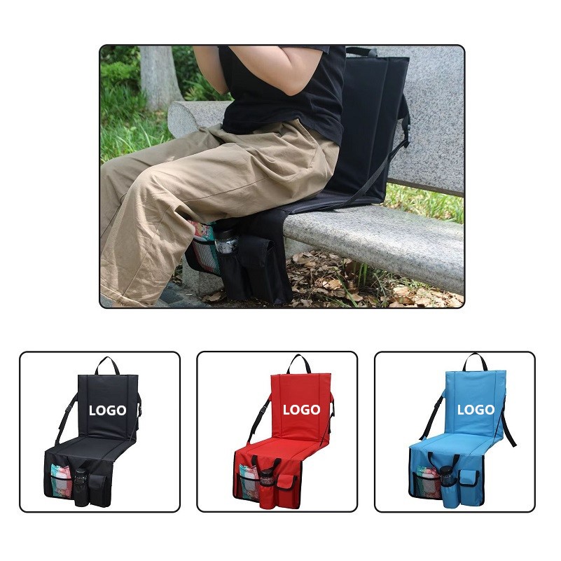 Deluxe Folding Stadium Seat Cushions W/Pockets