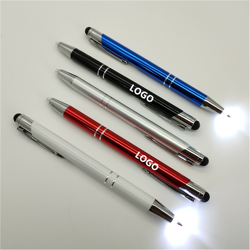 Creative LED Light-Up Stylus Ballpoint Pen w/Touchscreen Function
