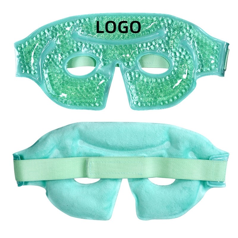 Reusable Gel Beads Hot/Cold Pack Face Mask w/Plush Backing