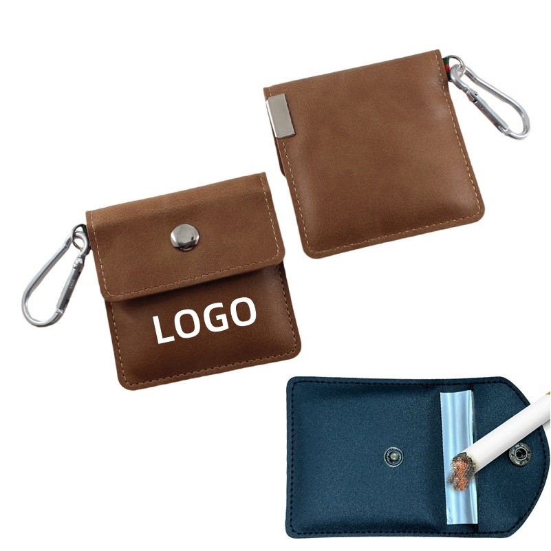 Portable Reusable Litter Pouch Ashtray Bag w/Key Chain