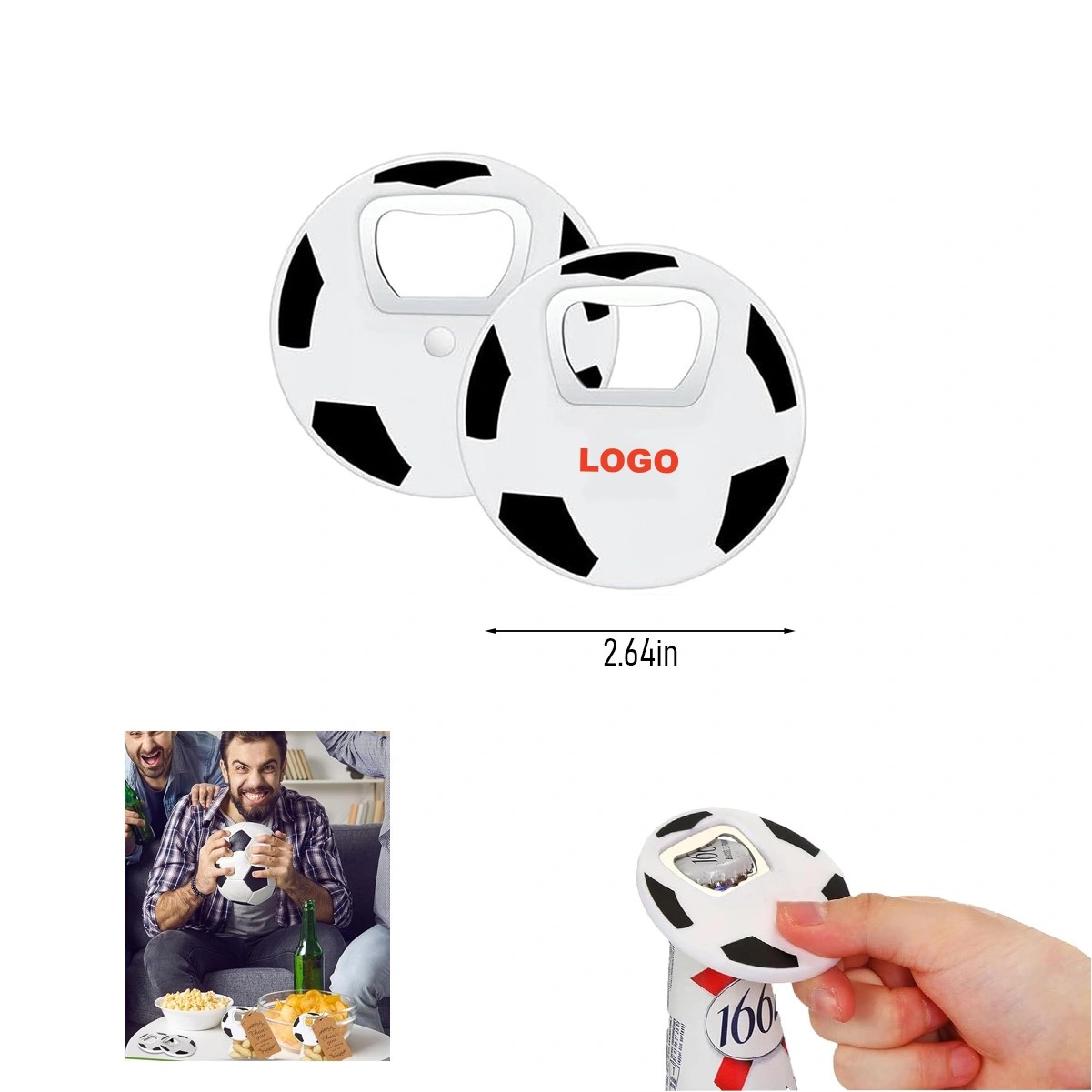 Football Style Flat Beer Opener