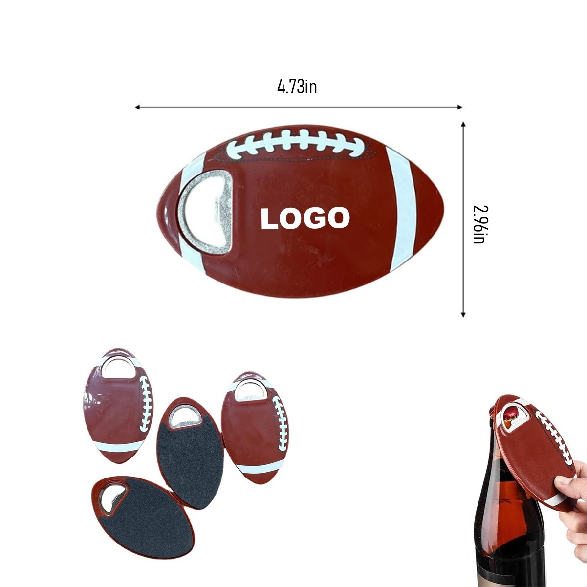 Sports Football Coaster Bottle Opener