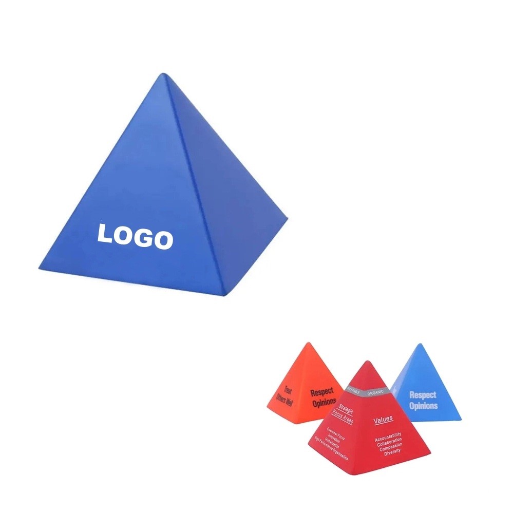 4-Sided PU Foam Pyramid Stress Reliever