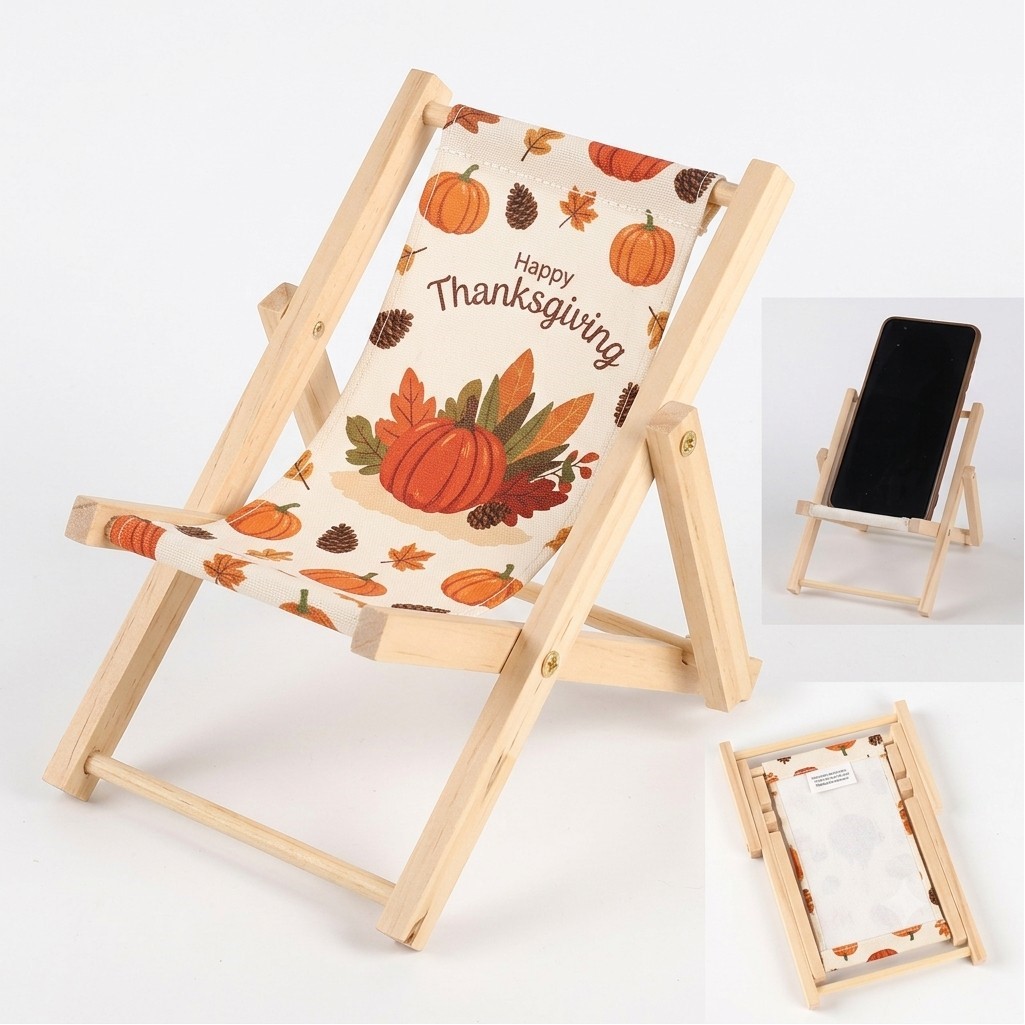 Mini Wooden Lazy Bed Phone Stand