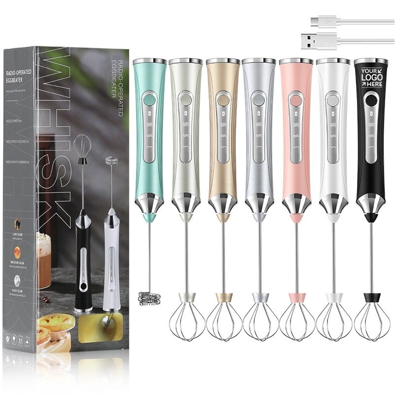 Electric Milk Frother Stainless Steel Handheld
