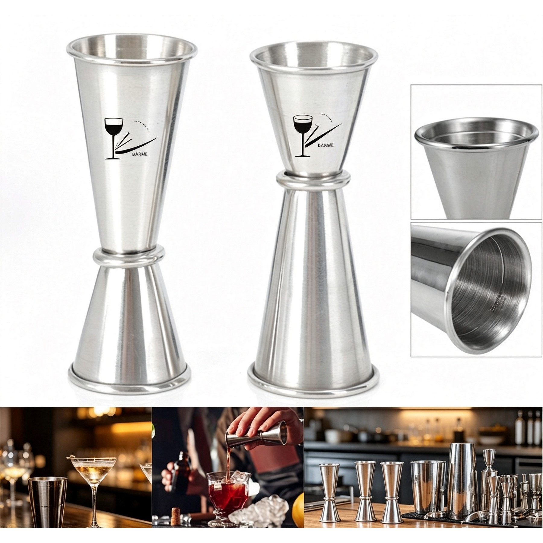 Double Sided Stainless Steel Cocktail Jigger