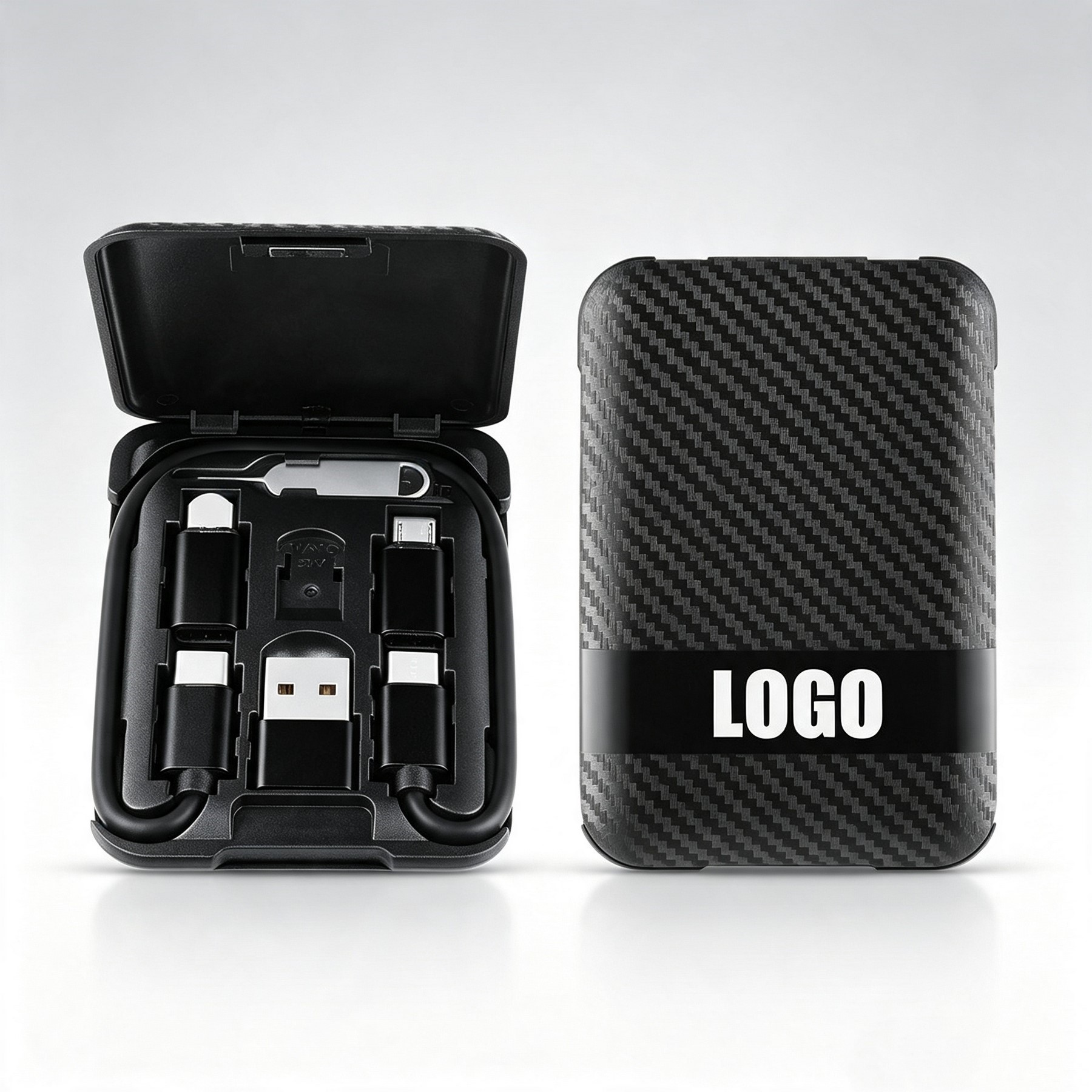 Multi Function Card Holder with Charging Cable