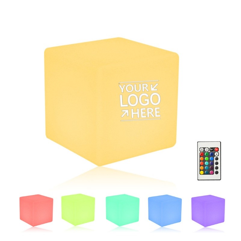8" LED Light Cube Table Lamp