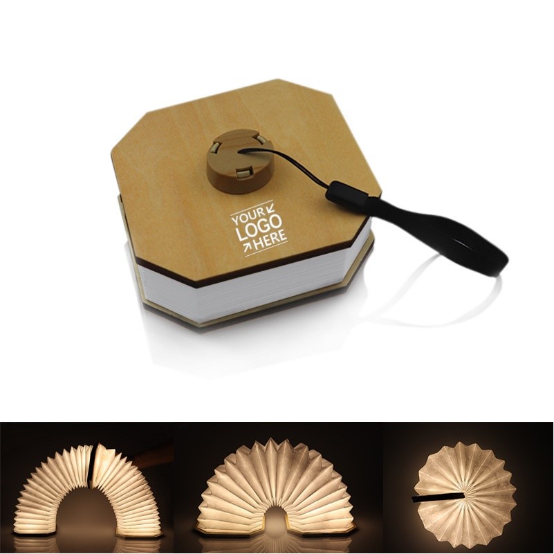 Rechargeable Wooden Accordion Lamp