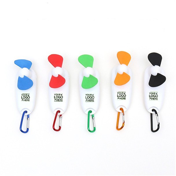 3-In-1 Handheld Fan With LED Light & Carabiner