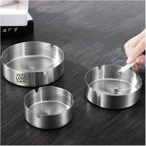 Premium Round Stainless Steel Cigar Ashtray