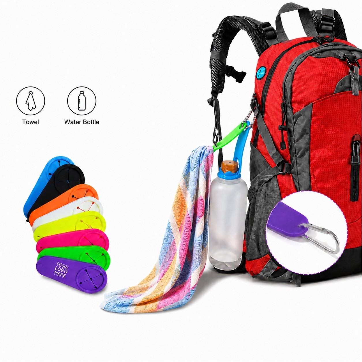 Silicone Towel & Bottle Carabiner