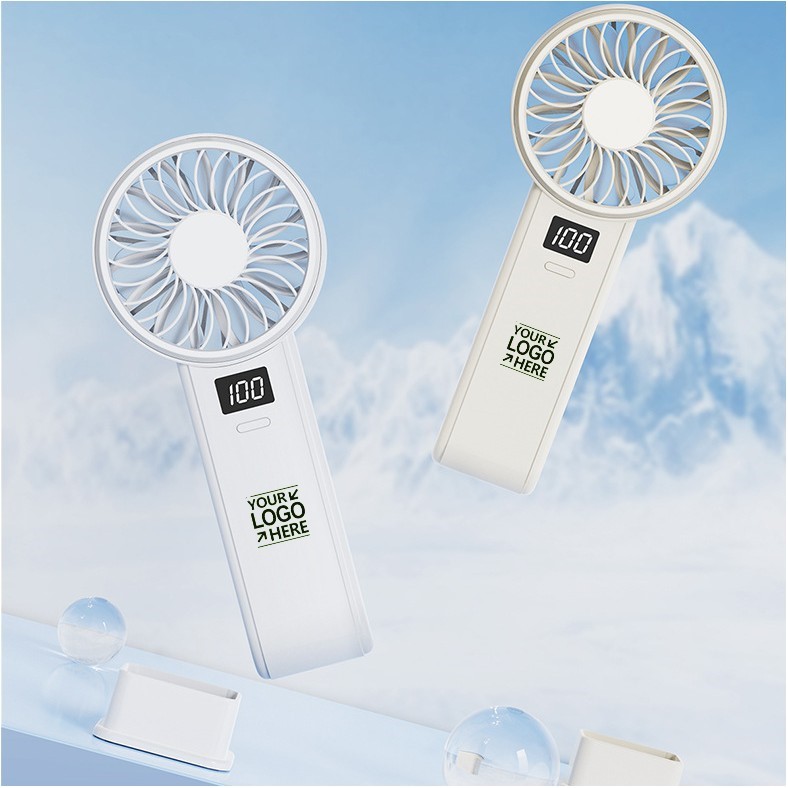 USB-C Desktop And Handheld Fan With Digital Display