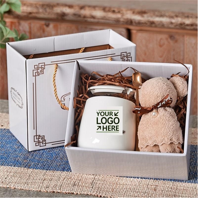 Mug And Cozy Bear-Shaped Towel Gift