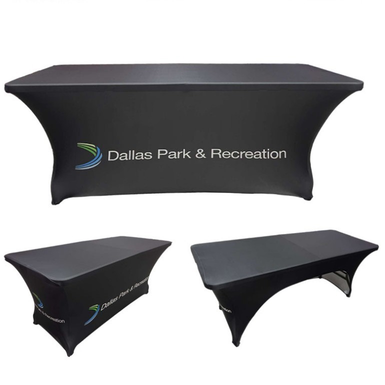 Fitted Tablecloth 4' Custom Full-Print Stretch Fabric Cover With 180GSM