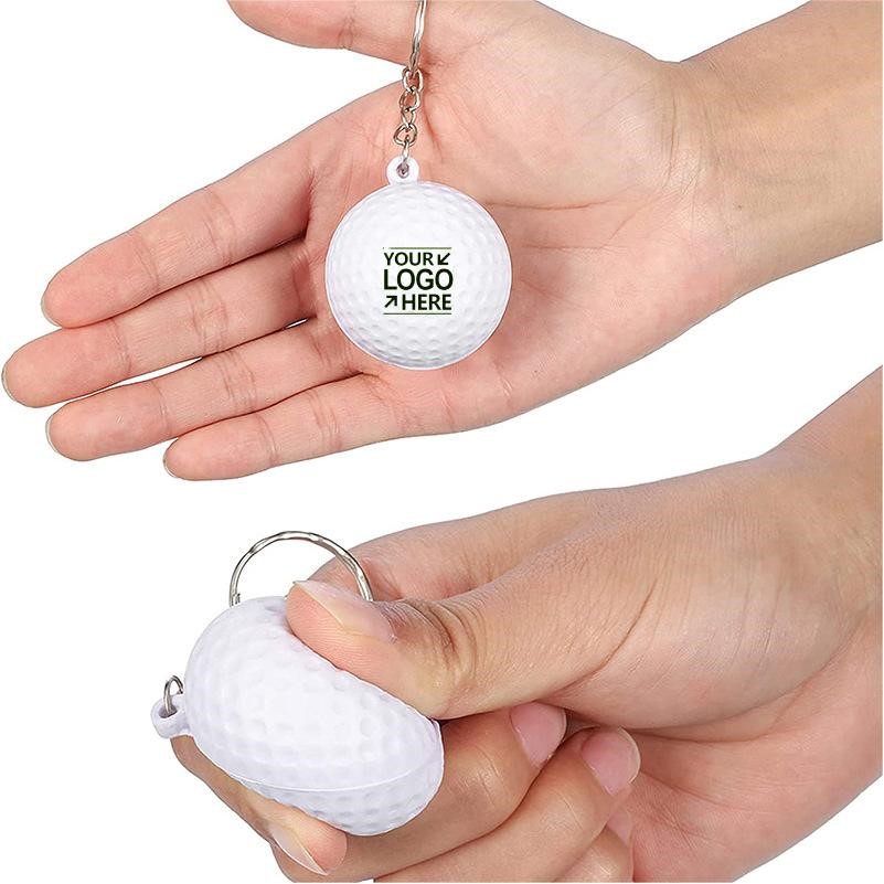 Golf Ball Squeeze Toy Keychain