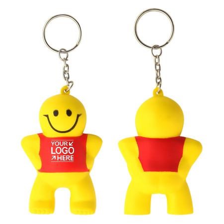 Person Stress Reliever Keychain For Promotion