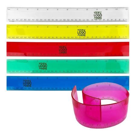 Printed Promotional Flexible Ruler In Assorted Colors