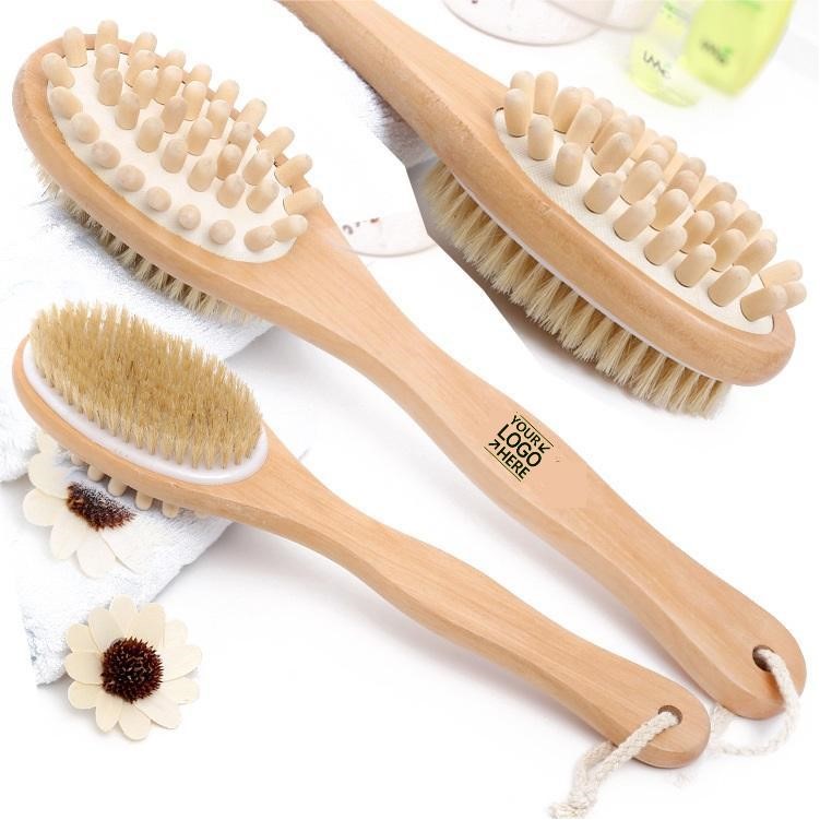 2-in-1 Bamboo Back Scrubber And Massager