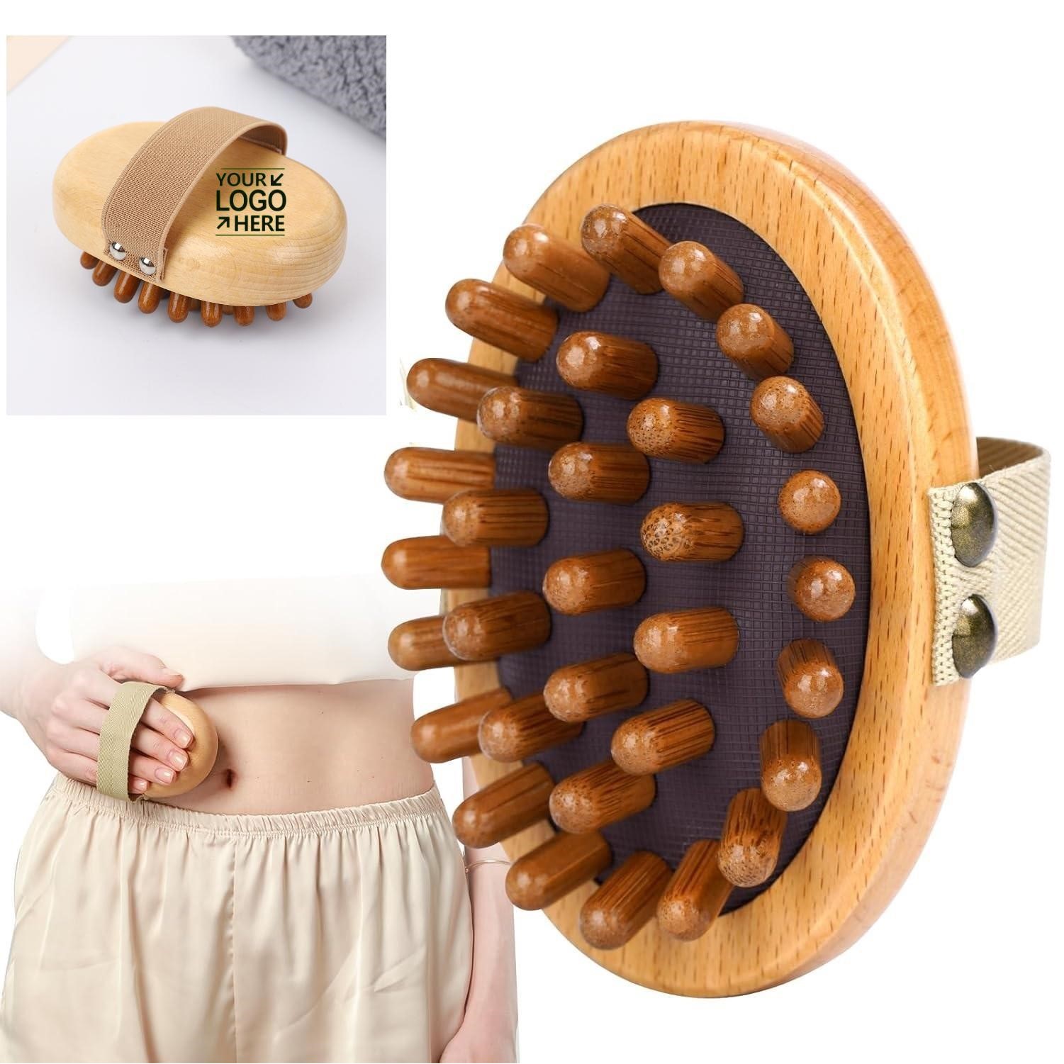 Cushioned Wooden Scalp Massager