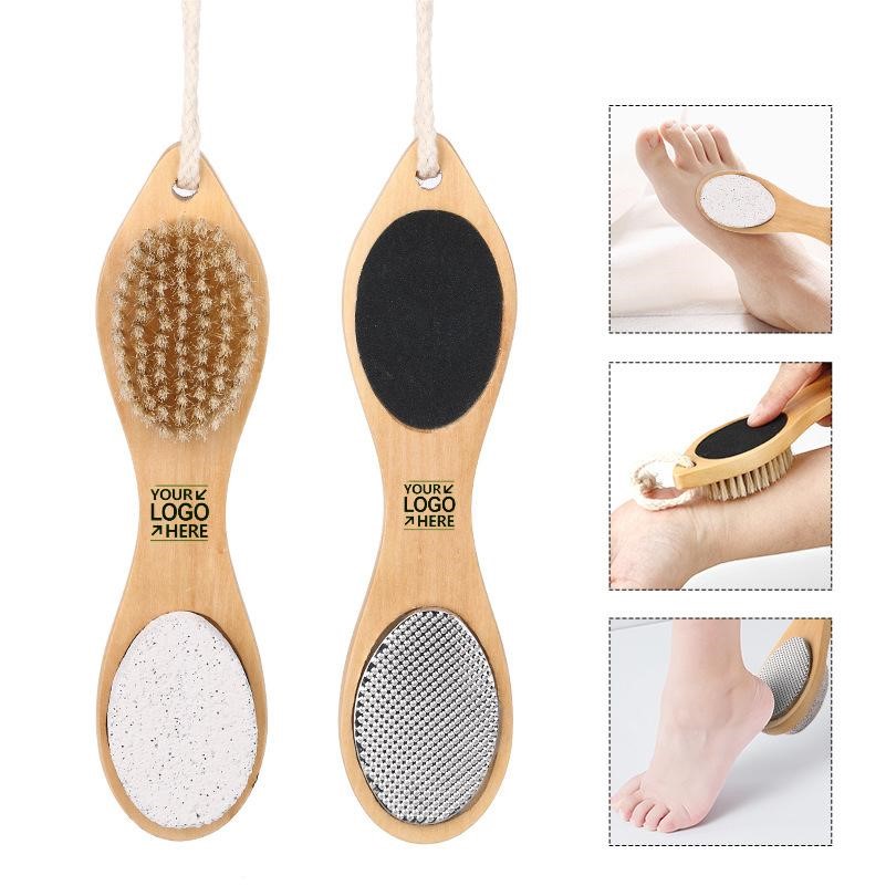4-in-1 Care Set Wooden Brush Pumice Stone & File