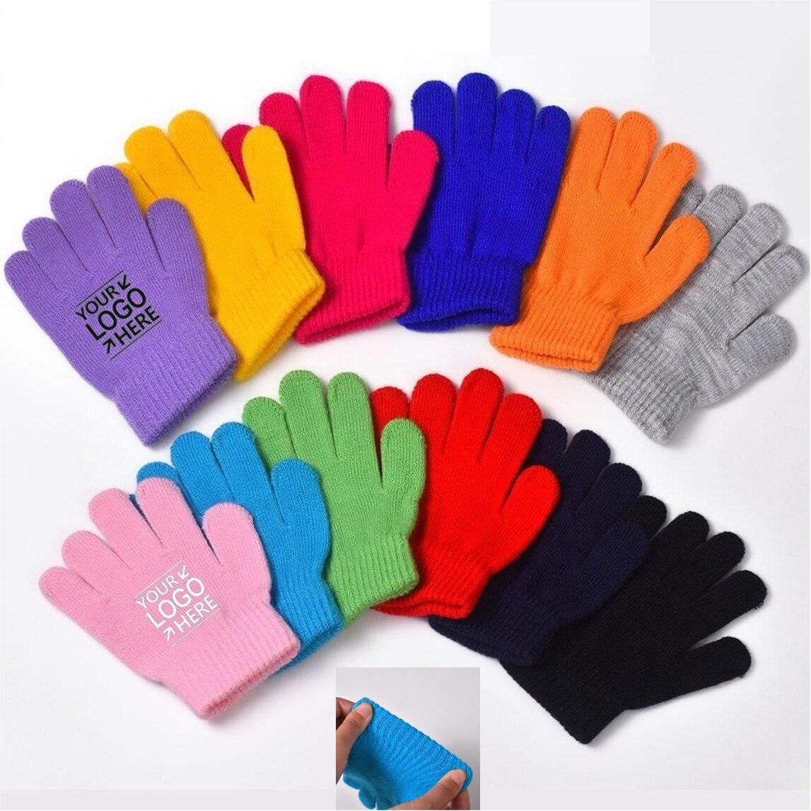 Cozy Kids Winter Knit Gloves