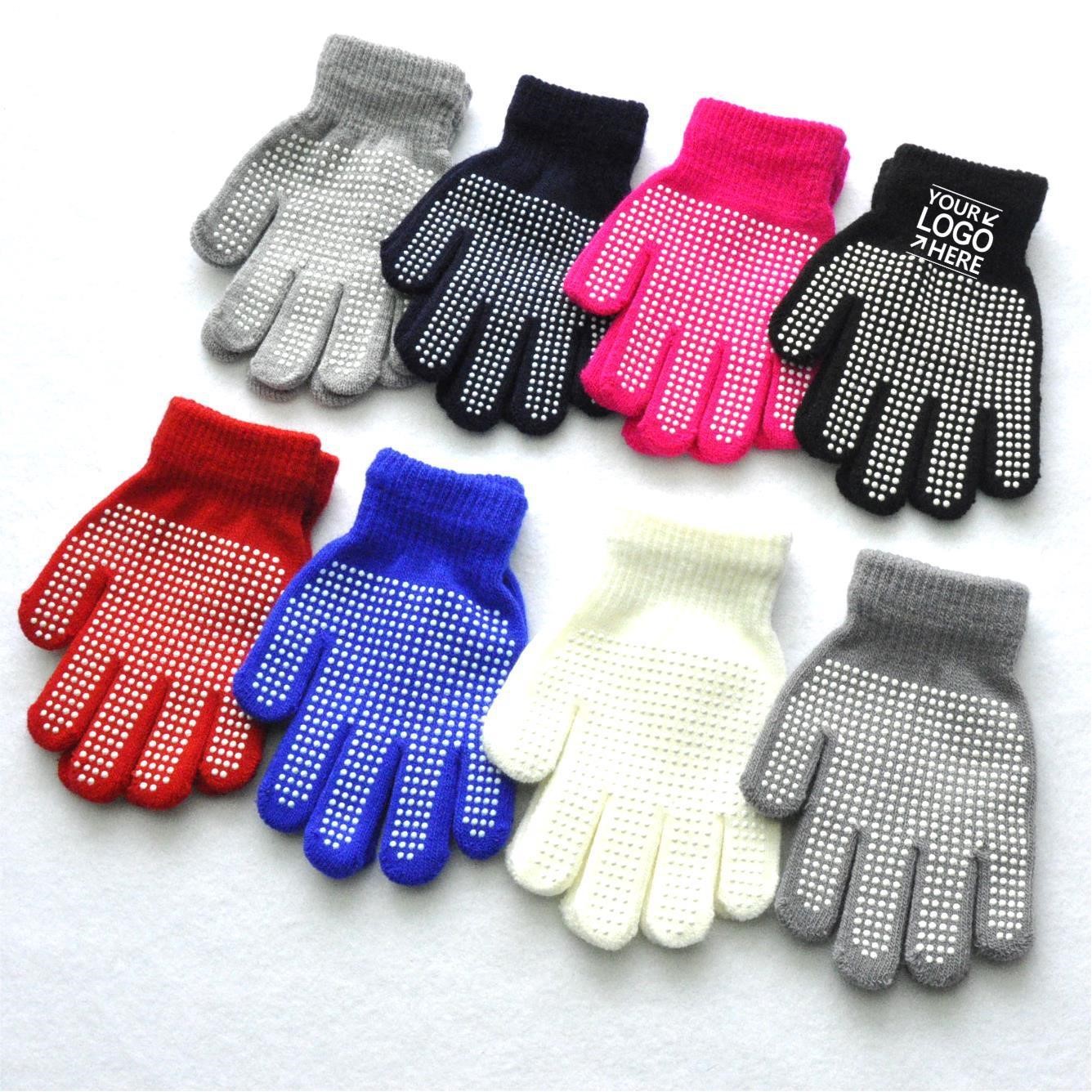Kids' Non-Slip Grip Knitted Gloves
