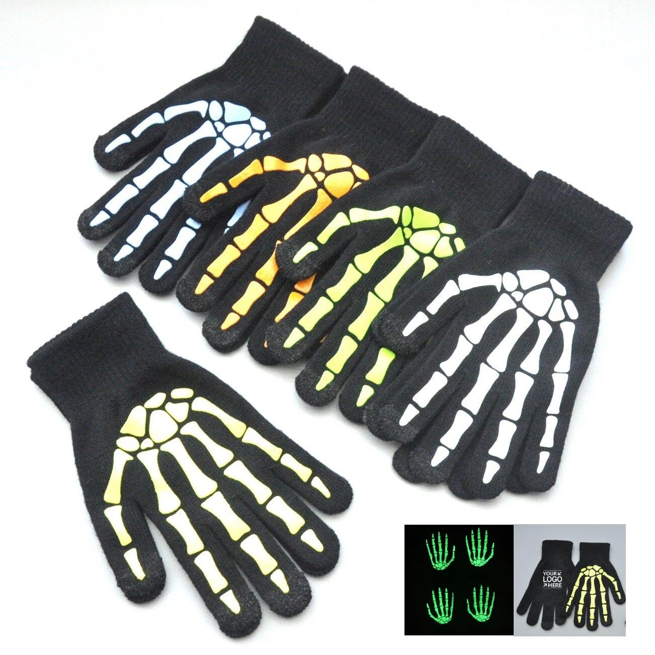 Halloween & Christmas Glow Skeleton Gloves - For Teens And Adults