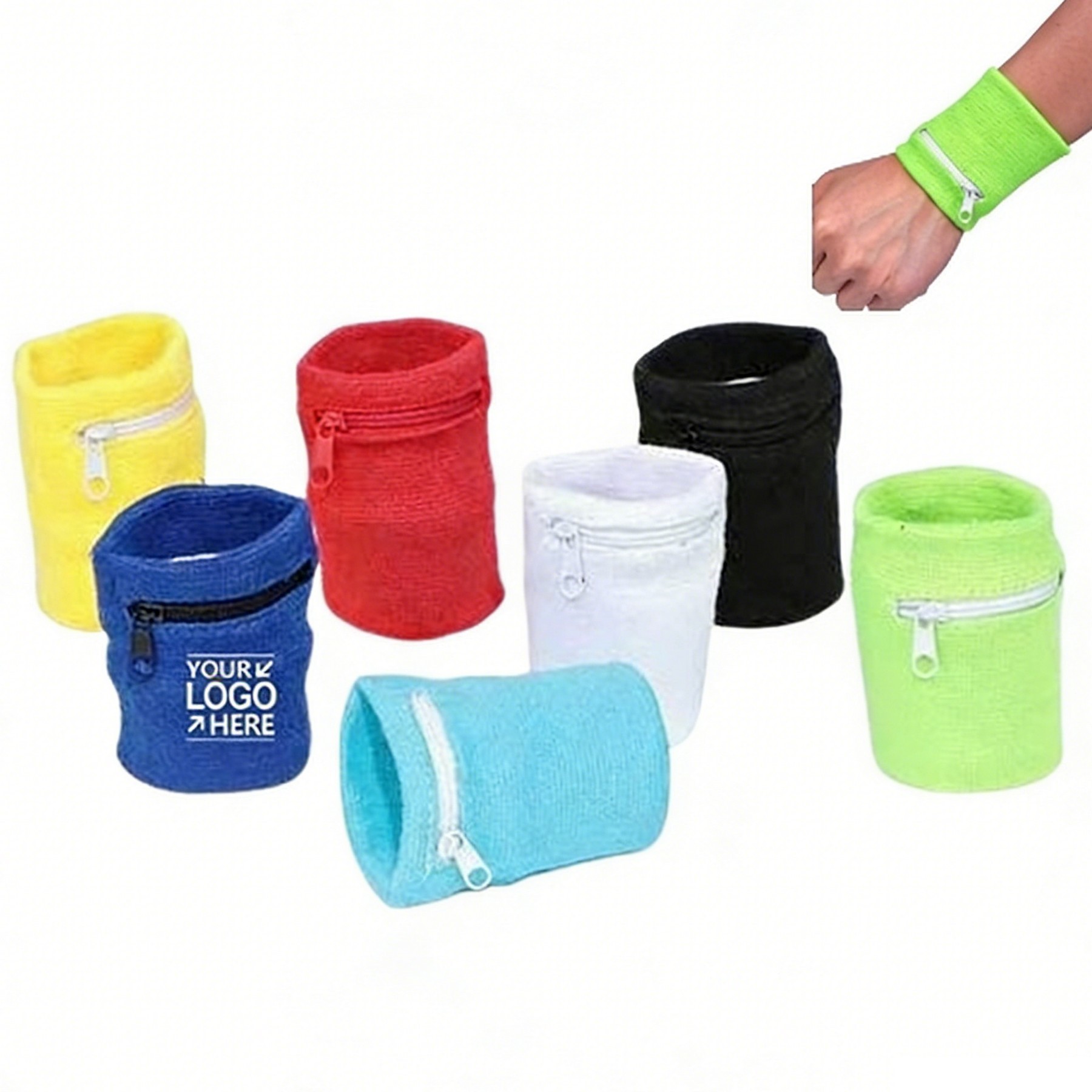 Fitness Wristband With Zipper