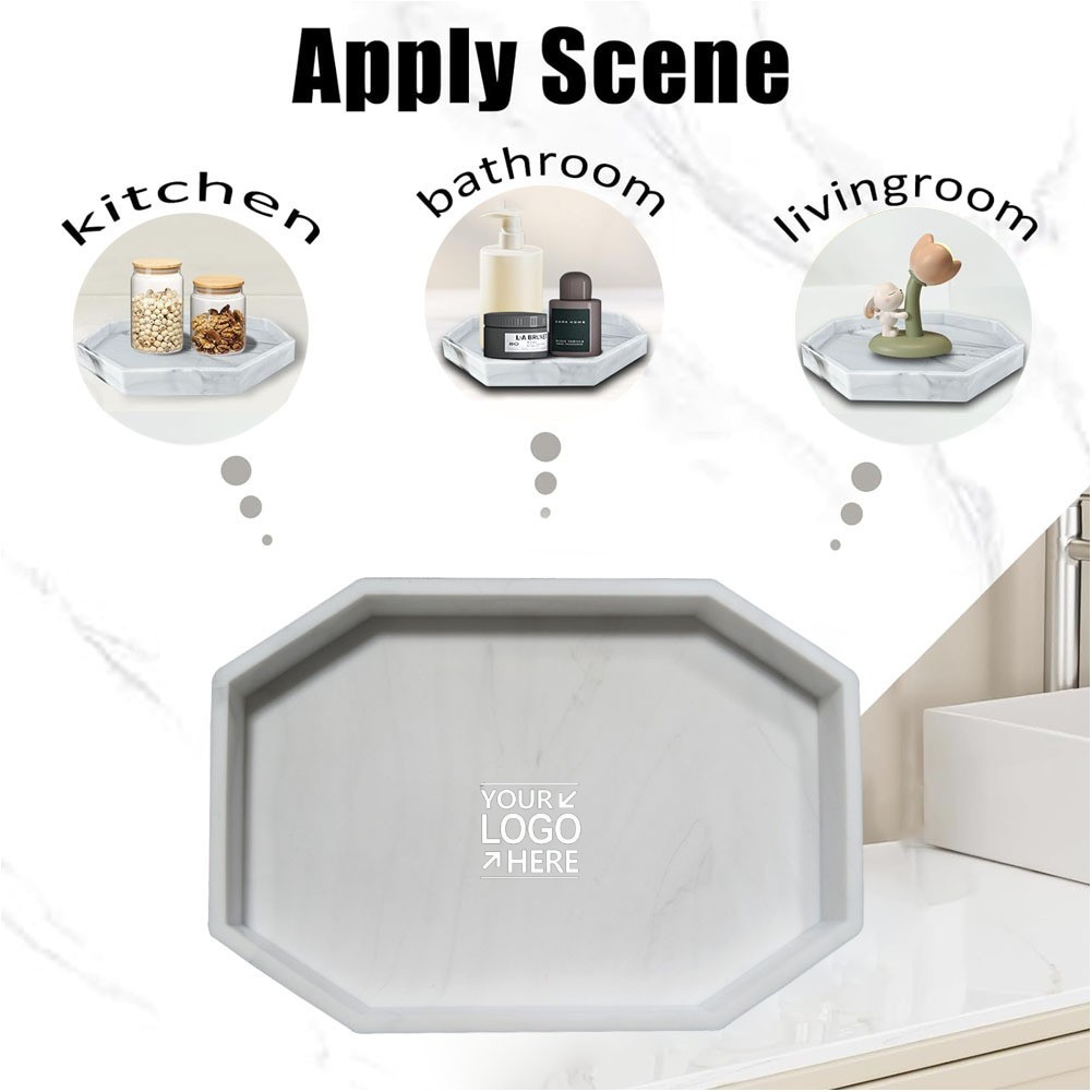 Geometric Octagon Vanity Tray