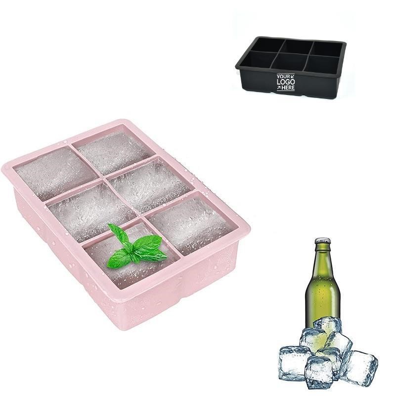 6-Cavity Square Silicone Ice Cube Mold