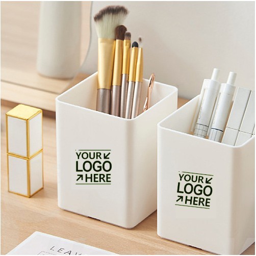 Simple Square Plastic Desk Organizer Caddy