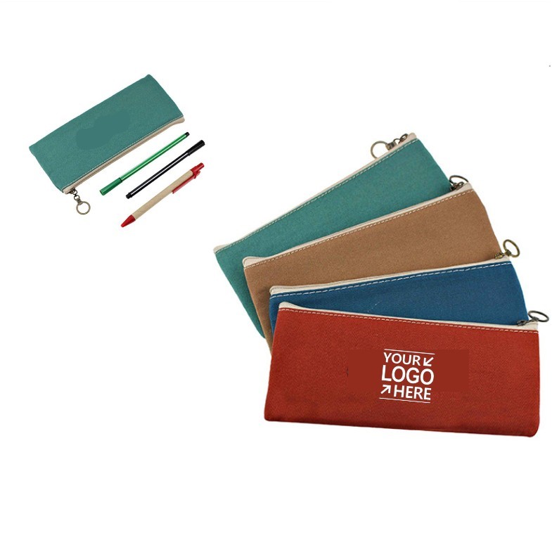 Simple Canvas Pencil Case-Student Essential Organizer