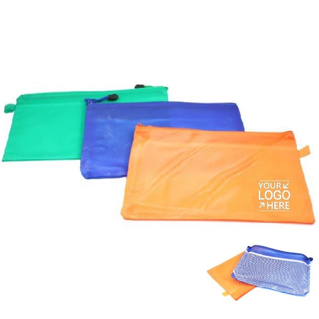B5 File Organizer Pouch-Waterproof Matte Finish With Mesh Panel