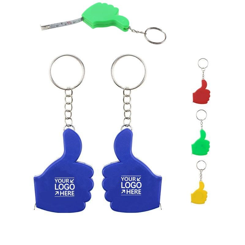 Thumb-Shaped Tape Measure Keychain