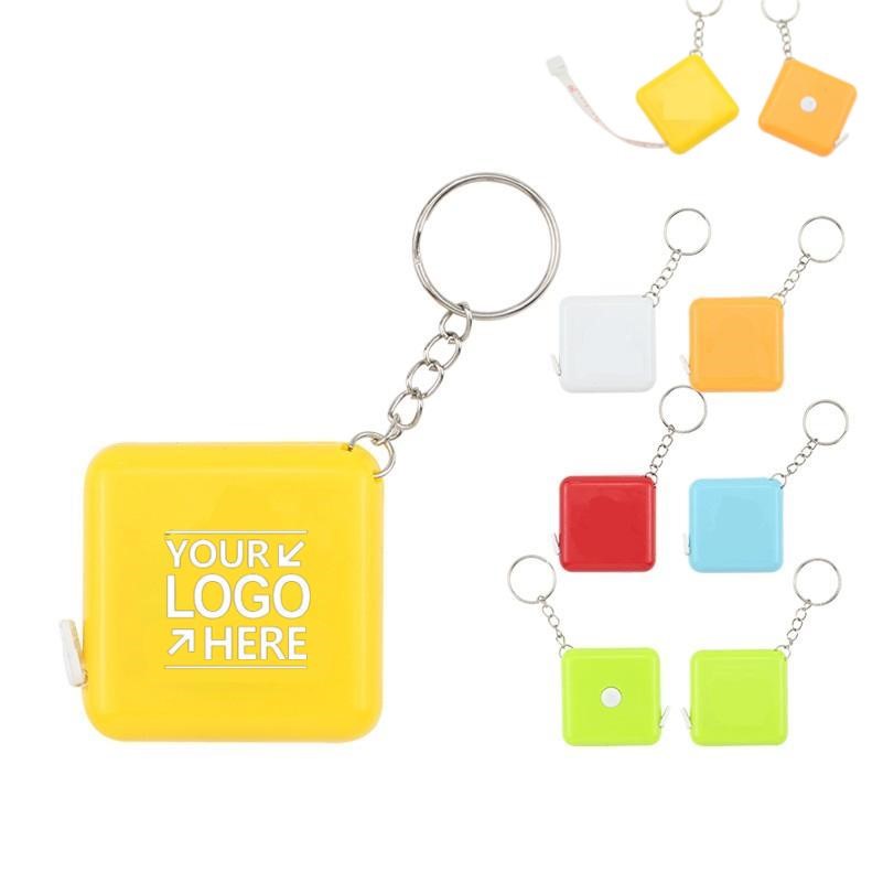 59'' Retractable Mini Square Tape Measure Keychain
